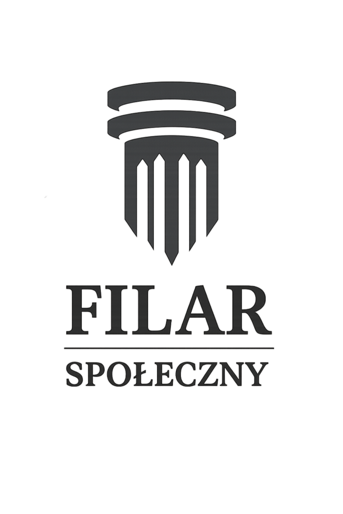 Logo witryny - "kolumna z napisem Filar Społeczny"